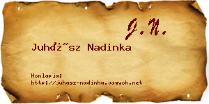 Juhász Nadinka névjegykártya